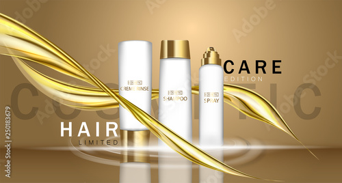 Beauty salon, cosmetic branding. Makeup, makeover, cosmetic, fashion design. Typographic trend design vector illustration