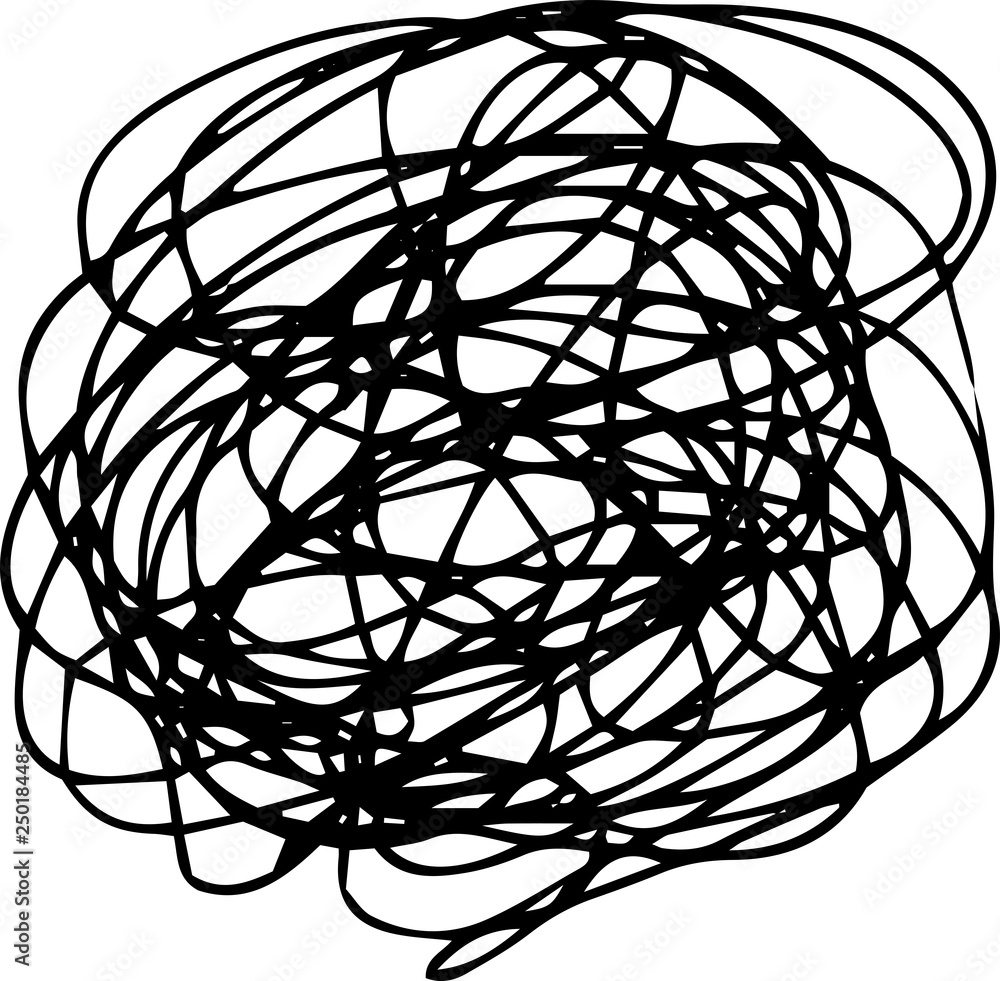 Illustration of a circle of scribble vigorously Illustration of a circle of scribble vigorously