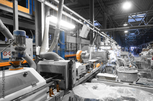 Принти на полотні Manufacture of cement inside the building of the plant