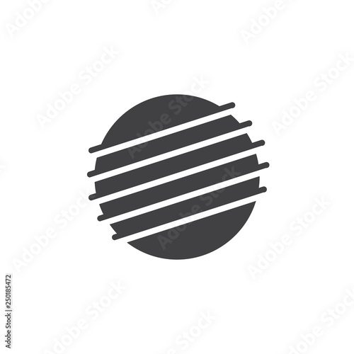 Fitness ball vector icon. filled flat sign for mobile concept and web design. Fit ball, sport equipment simple glyph icon. Exercise ball symbol, logo illustration. Pixel perfect vector graphics