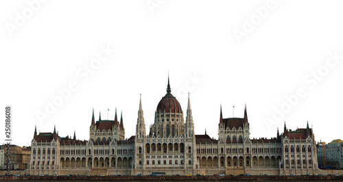 Hungary, Budapest Parliament view from Danube river 
