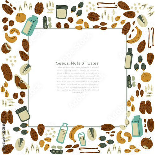 Nuts&seeds vector