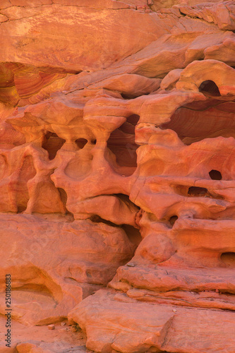 Coloured Canyon is a rock formation on South Sinai (Egypt) peninsula. Desert rocks of multicolored sandstone background.