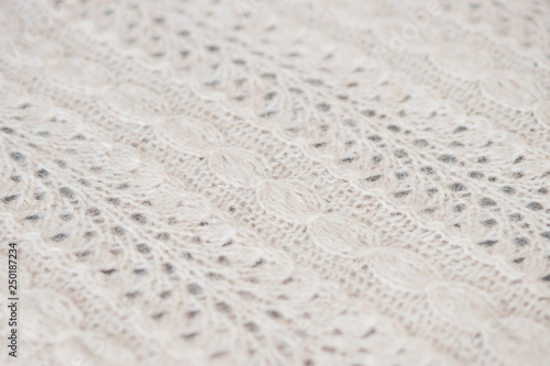 Handmade woolen fabric close-up