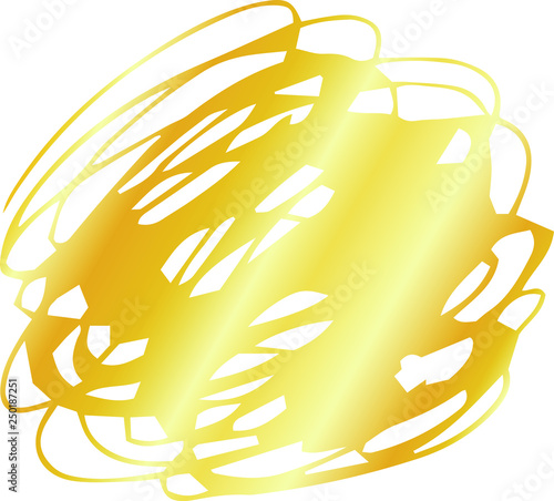 Illustration of a scribble Gold circle