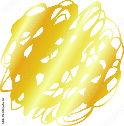 Illustration of a scribble Gold circle