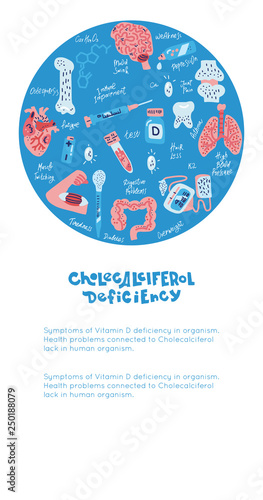 Hand Painted set of vector Healthcare objects