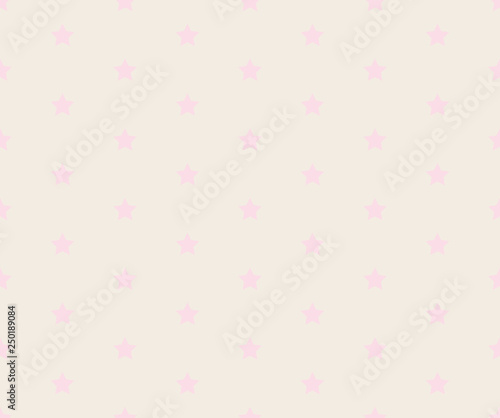 White and pink vector seamless pattern with stars