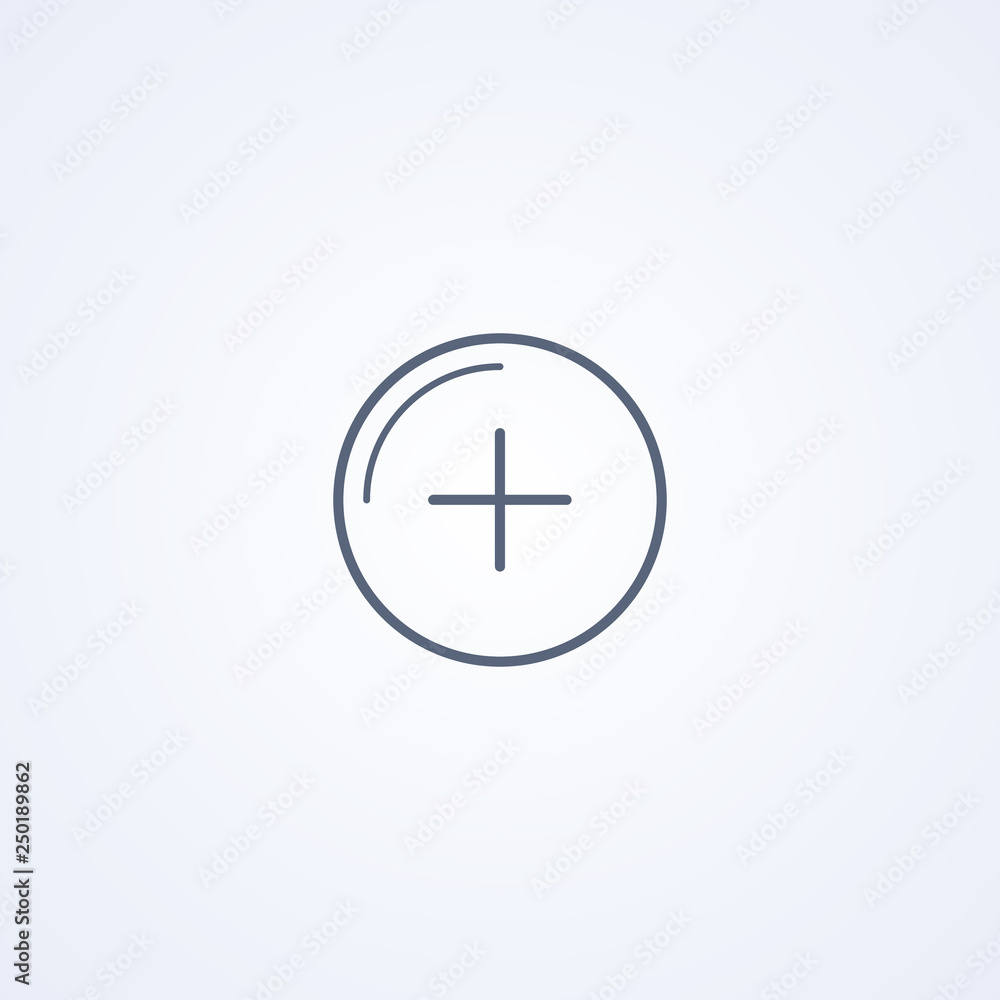 Plus, vector best gray line icon Plus, vector best gray line icon