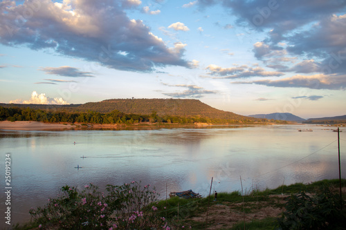 sunset over the lake