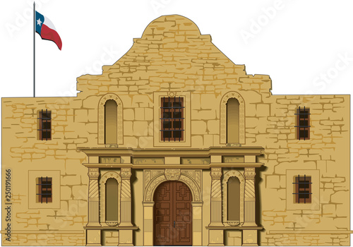 Tela Alamo Vector Illustration