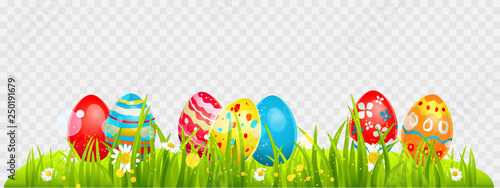 Easter eggs border