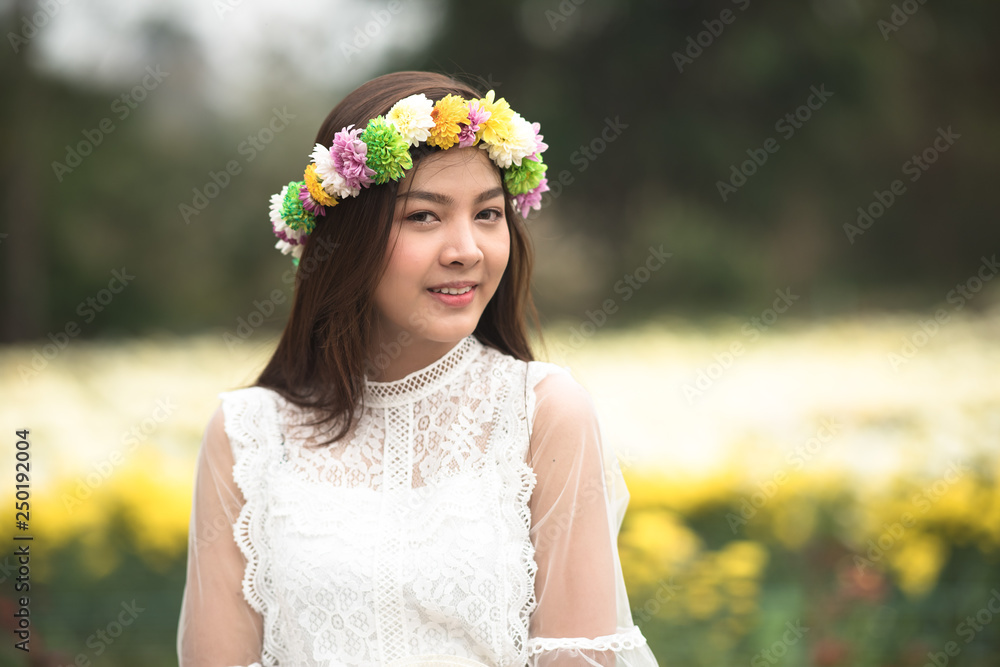 Beautiful girl with flowers Beautiful girl with flowers