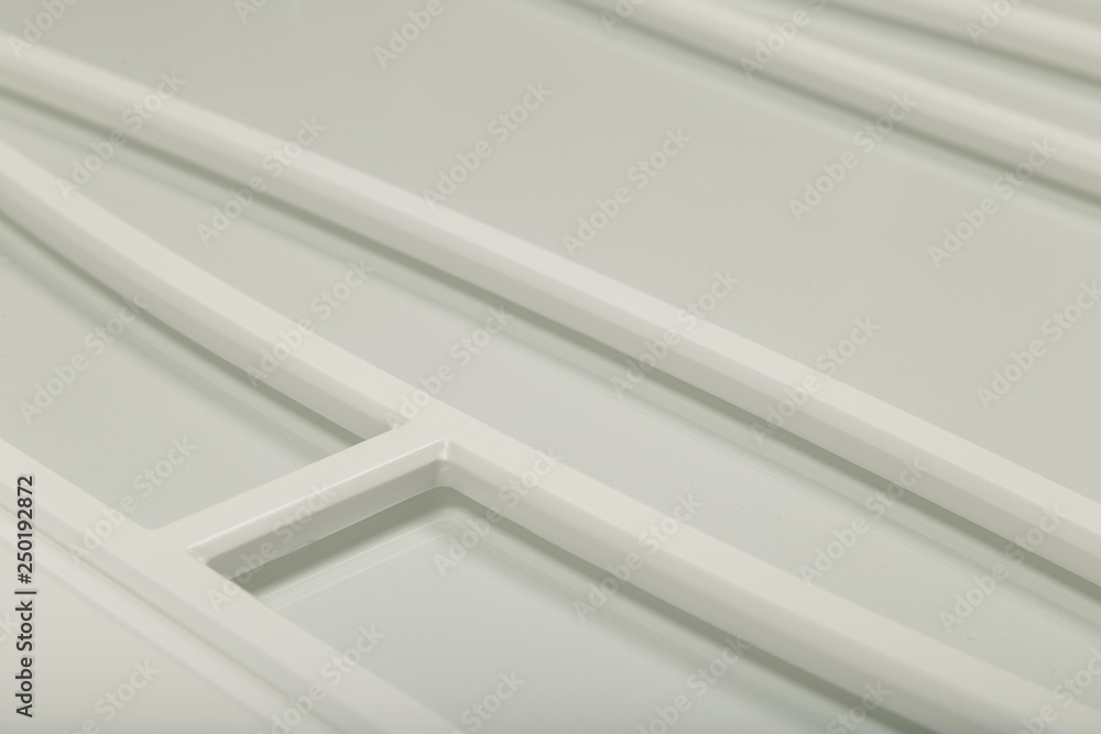 Obraz premium Detail close-up of a white frame facade for the kitchen.