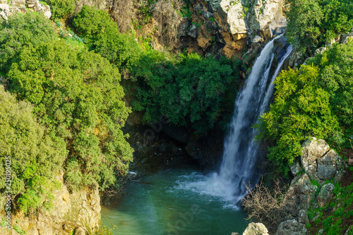Saar waterfall, in the Golan Heights