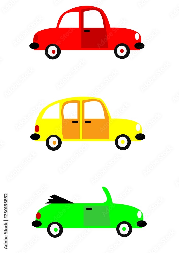 set of colorful cars cartoon set of colorful cars cartoon