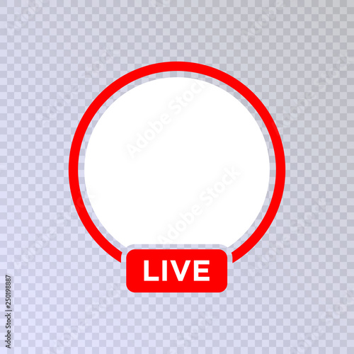 Social media icon avatar stories user LIVE video streaming colorful gradient. Vector illustration. EPS 10