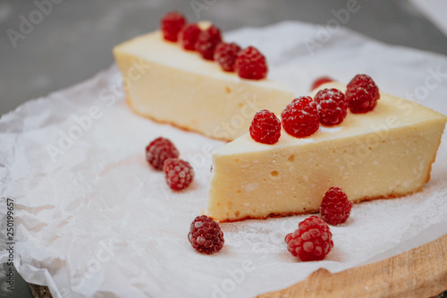 cottage cheese casserole with raspberries