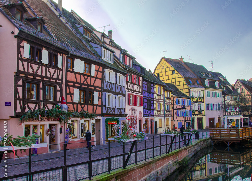 Traditional, old and colorful houses in Alsace