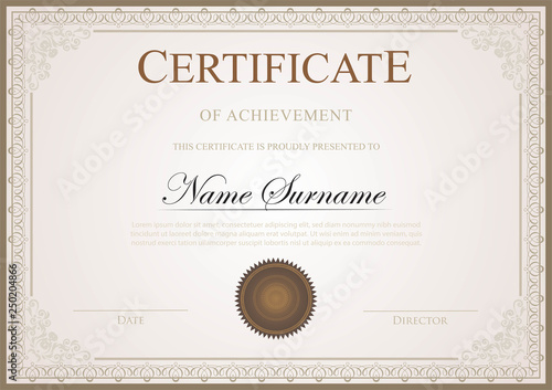 Certificate template