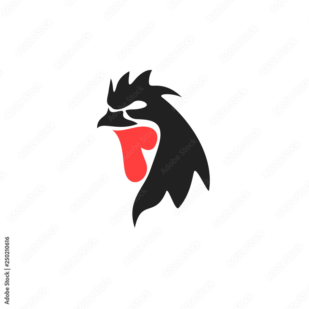 Naklejka premium Vector Chickens Silhouettes Logo Template