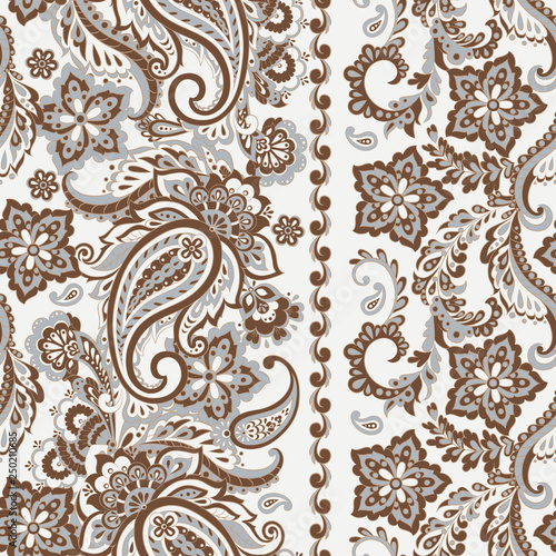 Paisley seamless pattern for fabric design.