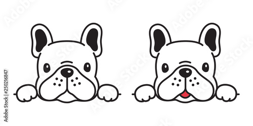 dog vector french bulldog icon character cartoon puppy smile logo symbol illustration doodle white