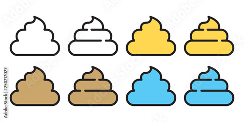 Poo vector toilet icon dog logo Cartoon character puppy symbol doodle illustration