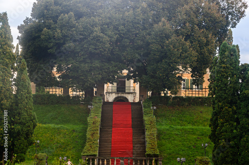 Detail from outdoor garden of The old Palace Brukenthal Avrig. photo