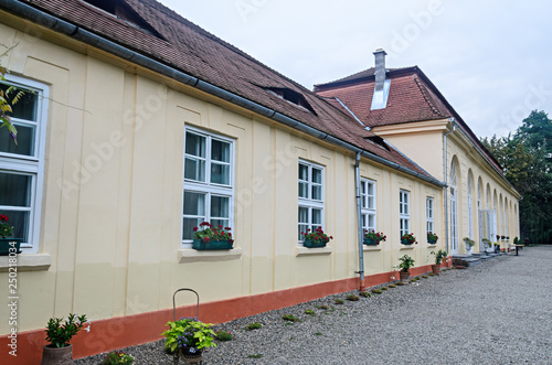 Detail from outdoor garden of The old Palace Brukenthal Avrig. photo