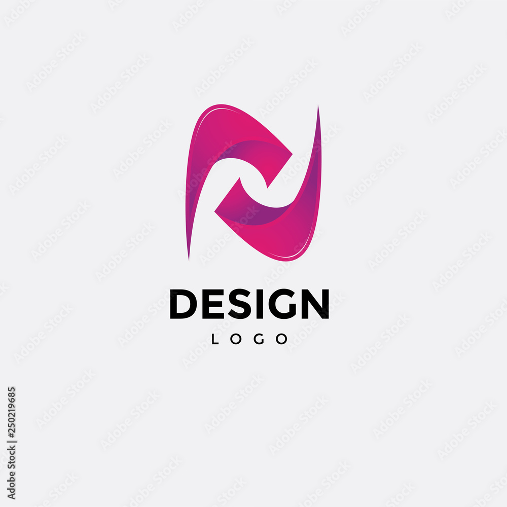 Vector logo design, icon initials n