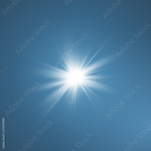 Vector transparent sunlight special lens flash light effect.front sun lens flash.