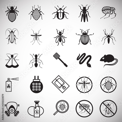 Pest icons set on white background for graphic and web design, Modern simple vector sign. Internet concept. Trendy symbol for website design web button or mobile app