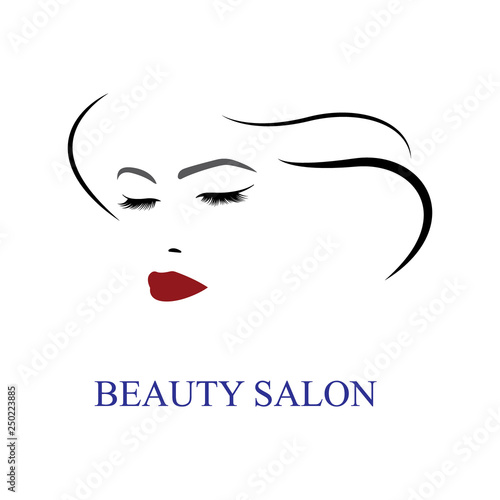  vector illustration, depicting the face of a beautiful woman with long ringlets