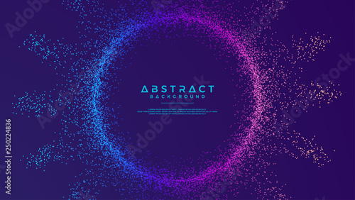 Dynamic abstract liquid flow particles background. Shining abstract particle flow background. Futuristic background with dots combination. Eps10 Vector background.