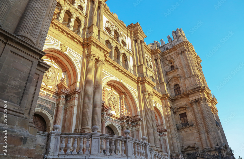 facade of the cathedral of malaga