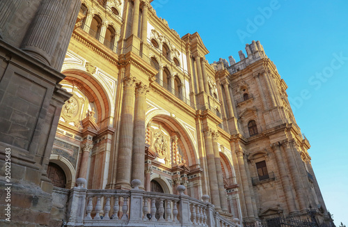 facade of the cathedral of malaga