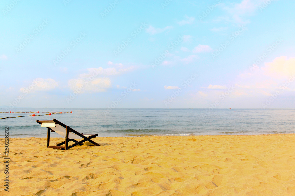 empty space chair on beach decorate