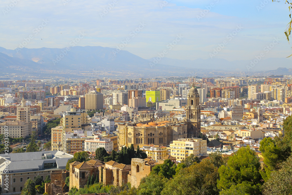 view of malaga spain