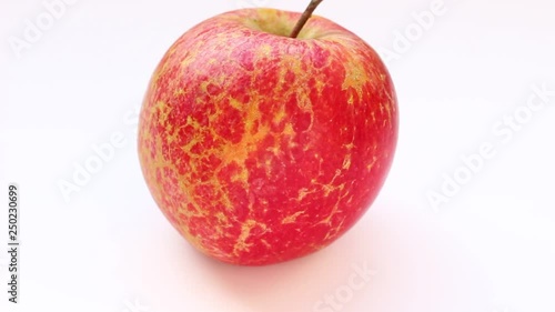 Grape Fuji apples on a white background photo