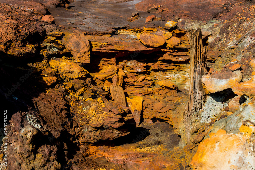 multicolored stones and rocks of Rio tinto multicolored stones and rocks of Rio tinto