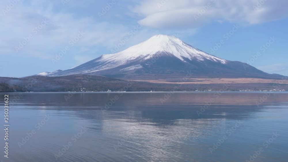 Mt. Fuji with a Lenticular Cloud Reflected in Lake Yamanaka (panning) Mt. Fuji with a Lenticular Cloud Reflected in Lake Yamanaka (panning)