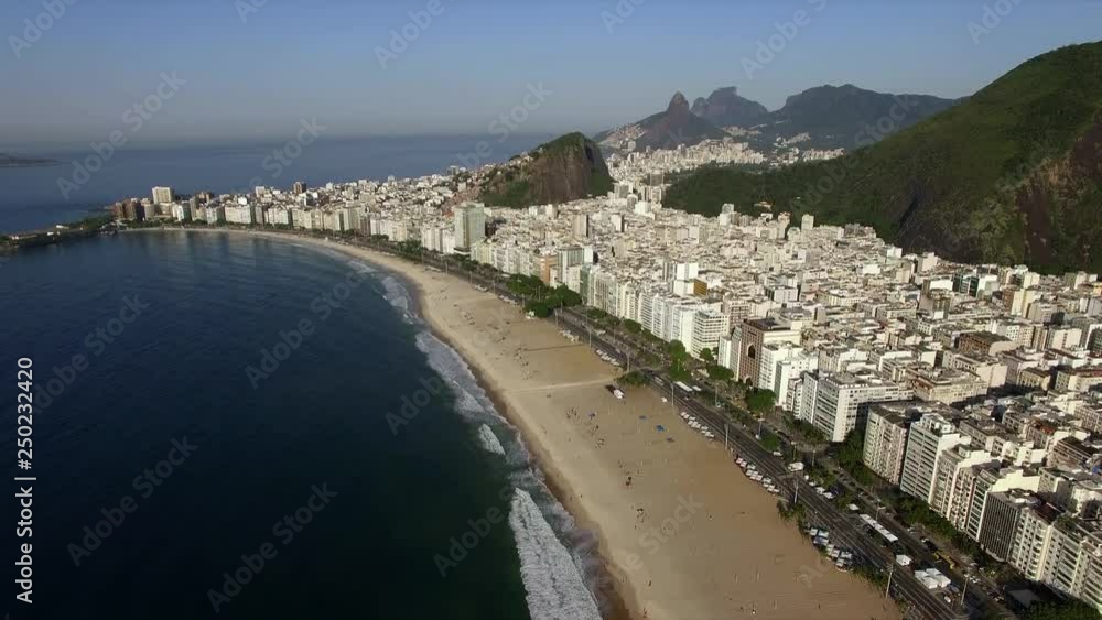 The most famous beach in the world. Wonderful city. Paradise of the world. Copacabana Beach in Copacabana district, Rio de Janeiro, Brazil. South America. The most famous beach in the world. Wonderful city. Paradise of the world. Copacabana Beach in Copacabana district, Rio de Janeiro, Brazil. South America.