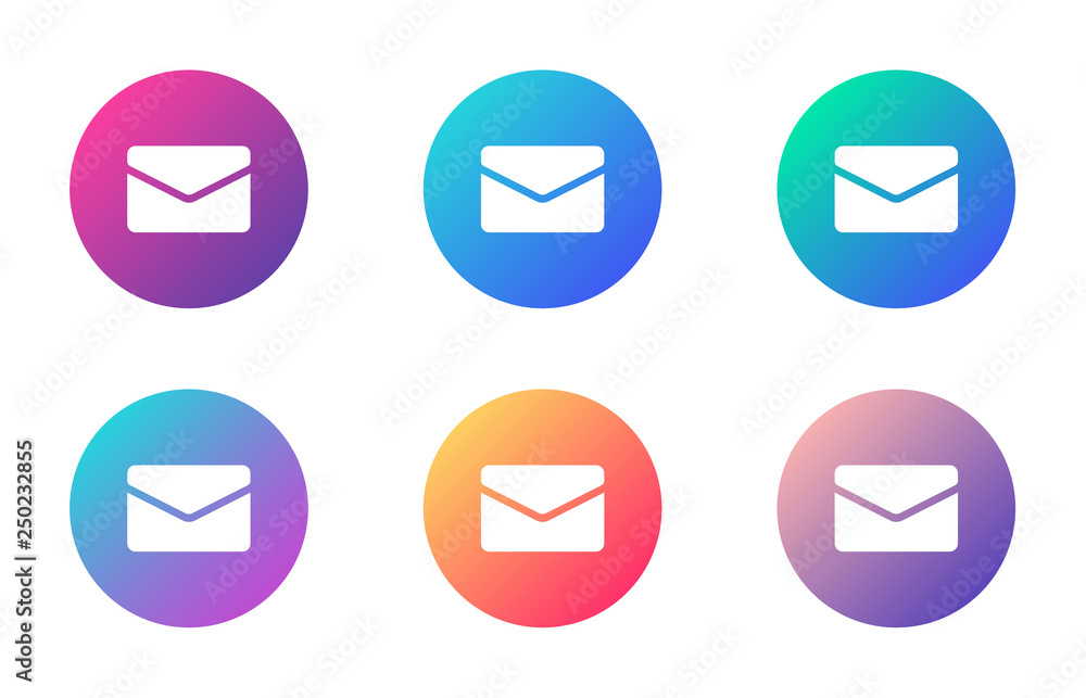 mail envelope account ui web button. ui elements. mail envelope vector icons on trendy gradients for web, mobile and user interface design mail envelope account ui web button. ui elements. mail envelope vector icons on trendy gradients for web, mobile and user interface design