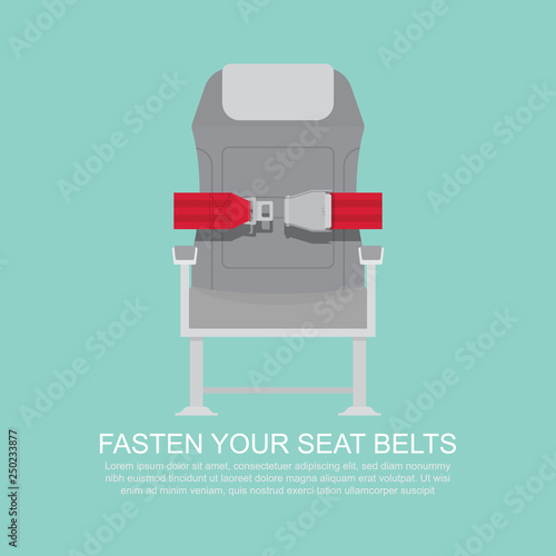 Fasten your seat belts vector icon sign.