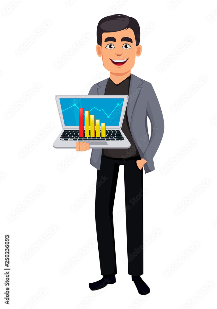 Handsome business man cartoon character Handsome business man cartoon character