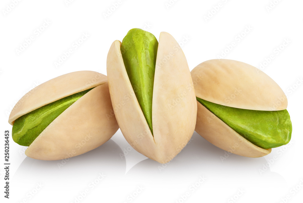 Delicious pistachios, isolated on white background Delicious pistachios, isolated on white background