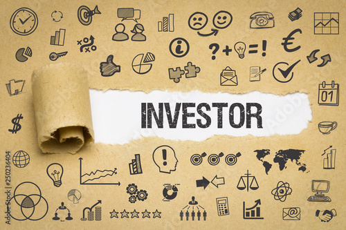 Investor / Papier mit Symbole