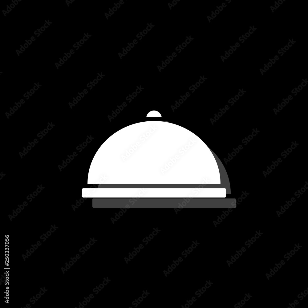 Fototapeta premium Covered Food icon flat