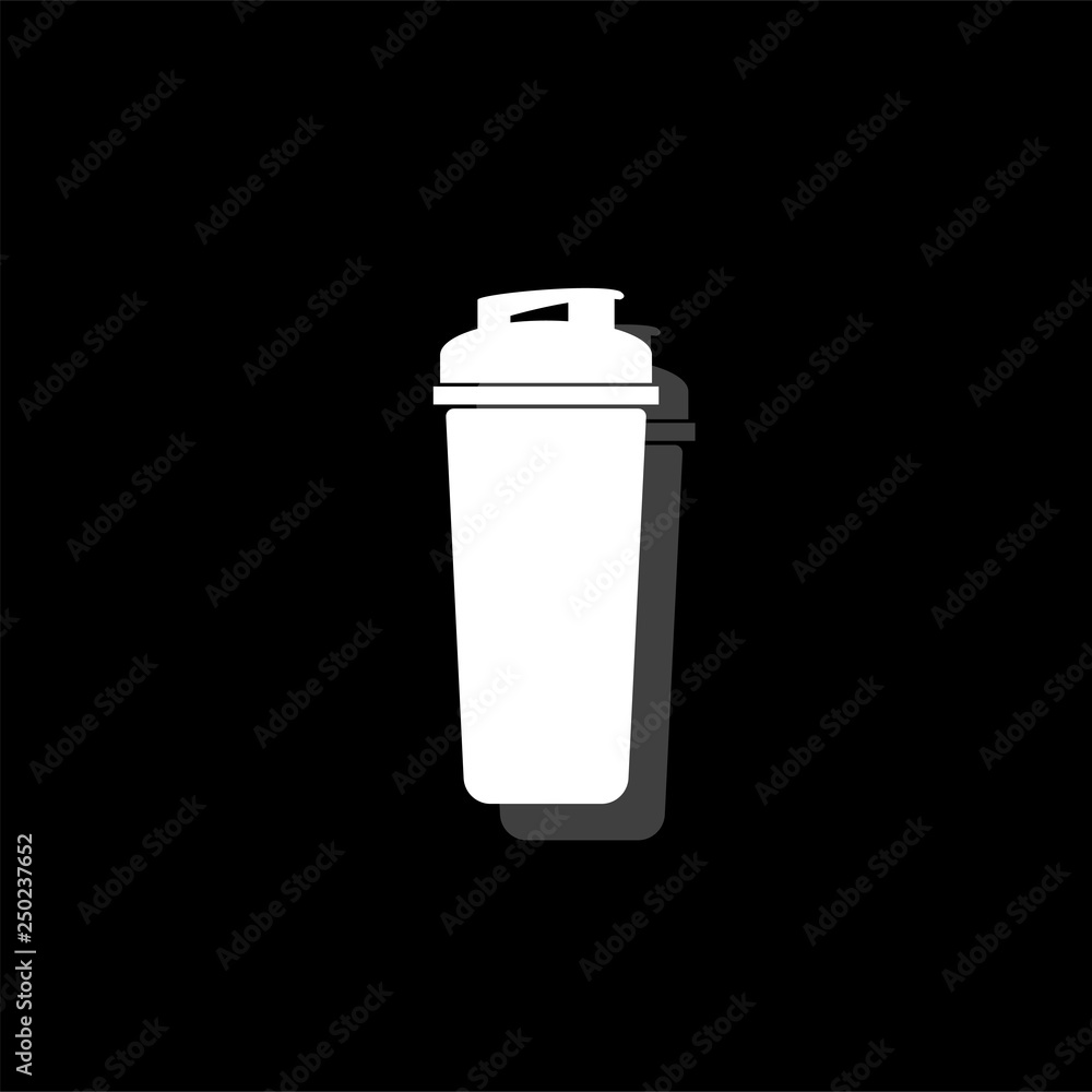 Cocktail shaker icon flat Cocktail shaker icon flat